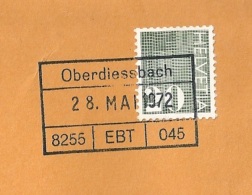 Bahnstempel  "Oberdiessbach - EBT"           1972 - Railway