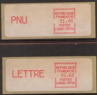 VIGNETTES D'AFFRANCHISSEMENTS - LSA05-75724 ( Bonne Nouvelle ) - PNU Et LETTRE - Cote 50€ - 1981-84 LS & LSA Prototypes