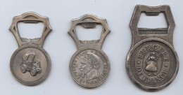 Décapsulateur, 3 Objets,, Bergère De France, Bar Le Duc,Napoléon III,Aix En Provence,auto, Toulouse, Boucherie,Maurice - Bottle Openers