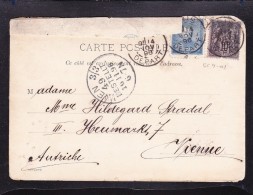 EXTRA11-10 OPEN LETTER SEND FROM FRANCE TO AUSTRIA WITH THE CZAR LABEL STAMP. RARE. - Brieven En Documenten