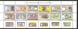 Surinam / Suriname 2011 Paper Money Fair Gibraltar Vanuata Argentinia Samoa MNH With Tab - Surinam
