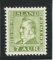 ISLANDE: *, N°162, TB - Neufs