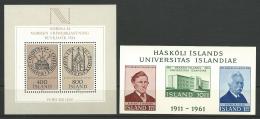 ISLANDE: **, BF N°3 Et 4, TB - Blocks & Sheetlets