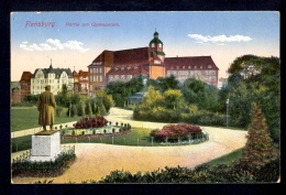 Flensburg Partie Am Gymnasium / Postcard Circulated, 2 Scans - Flensburg