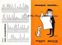 L ECHO - CHAQUE MATIN DERNIERE HEURE LYONNAISE - 1966 - CALENDRIER - Tamaño Pequeño : 1961-70