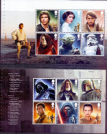 Great Britain 2015 Star Wars Characters Two Panes Ex Prestige Bookled 12 Val NEW PRICE - Unused Stamps