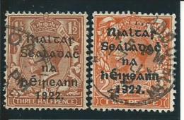 IRLANDE: Obl., N°3 Et 4, TB - Used Stamps