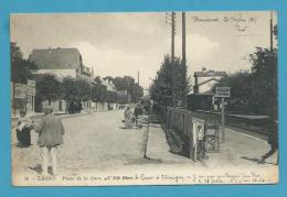 CPA 56 - Chemin De Fer Place De La Gare LAGNY Et Gare à THORIGNY  77 - Lagny Sur Marne