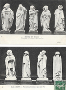 Musée De Dijon - Pleurants Du Tombeau De Jean-sans-Peur - Lot De 2 Cartes ND Phot. - Sculture