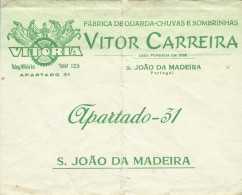 S. JOÃO Da MADEIRA - VITÓRIA - Fábrica De Guarda-chuvas E Sombrinhas - ENVELOPE COMERCIAL - ADVERTISING - PORTUGAL - Portugal