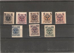 1916 Yvert 76-84 *(*) Neufs - Neufs