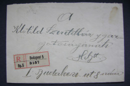 Hungary: Registered Letter Budapest 1932 - Back Side Stamps One + Band Of Two 10 Filler - Storia Postale