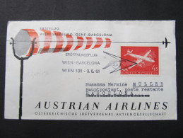 BRIEF Wien - Barcelona 1961 /// D*20634 - Erst- U. Sonderflugbriefe