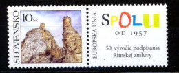 Slovakia 2007 Pofis 379 ** Devin Castle, With Special K 50 Years Of EU - Ungebraucht