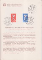 = Europa Italie Encart Double Avec Reproduction Des 2 Timbres 1958 émis N°765 Et 766 Rome 13.9.58 - 1959