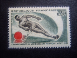 FRANCE 1963   WORLD CHAMPIONSHIP WATER SKIING      YVERT 1395     MNH **  (S11-NVT) - Water-skiing
