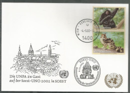 UNO-Wien, 2002, Weiße Karte / White Card, Soest - Brieven En Documenten