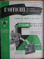 L'officiel Du Cycle Du Motocycle Et Du Camping - N° 8 Avril 1958 - Moto
