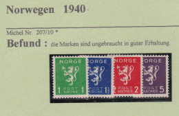 Norwegen 1940 - Unused Stamps