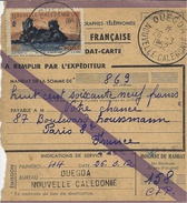 1952- Mandat-carte De  OUEGOA  - Taxe 10f.  Mandat De 869 F. - Brieven En Documenten