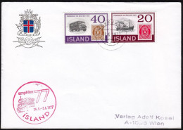 Iceland 1977, Illustrated Cover "Amphilex 1977" W./postmark "Reykjavik", Ref.bbzg - Cartas & Documentos