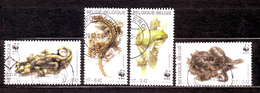 BELGIE - USED - ANIMALS - SNAKES/FROGS/LIZARDS - WWF - Mi.No. 2947-2950 - Usados