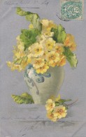 CPA ART NOUVEAU Vase Bouquet Fleuri Dans Le Goût De Klein - Bloemen
