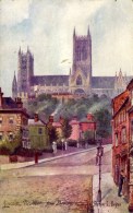 MISCELLANEOUS ART - LINCOLN - THE MINSTER FROM BROADGATE - ARTHUR C PAYNE Art200 - Lincoln