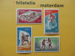 Gabon 1968, OLYMPICS MEXICO  / ATHLETICS CYCLING JUDO BOXING: Mi 308-11, ** - Summer 1968: Mexico City