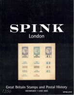 SPINK Great Britain Stamps And Postal History - Auktionskataloge