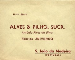 S. JOÃO Da MADEIRA - Fábrica UNIVERSO - ALVES & FILHO, SUCR. - ENVELOPE COMERCIAL - ADVERTISING - PORTUGAL - Portugal