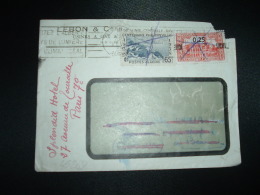 LETTRE Pour FRANCE TP PHILIPPEVILLE 65c+AMIRAUTE Surchargé 0,25 OBL.MEC.8 FEVR 39 ALGER RP + LEBON Et Cie + REEXPEDITION - Covers & Documents