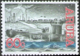 BID ARUBA 2002 WWII Submarine 60c - Sottomarini