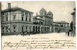 Winterthur (ZH) - Bahnhof Mit PFERDEKUTSCHE Und Leben 1906 - Winterthur