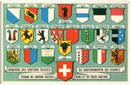 Schweiz Kantonswappen Armorial Des Cantons Stemmi Dei Cantoni C. 1930? - St. Anton