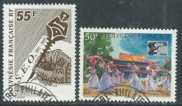 Polynésie N° 509 + 524 O  Les 2 Valeurs  Oblitération Moyenne Sinon TB - Used Stamps