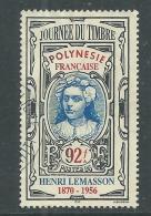 Polynésie N° 518 O  Journée Du Timbre : Hommage à Henri Lemasson,  Oblitération Légère Sinon TB - Used Stamps