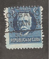 Perforadas/perfin/perfore/lochung Republica De Cuba 1917 5 Centavos Scott 268 Edifil 208 NCB National City Bank - Oblitérés
