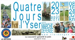 Militaria Dépliant Sur Les 4 Jours De L'Yser Vierdaagse IJzer Marche De La Défense Voettocht Van Defensie, 2014 - Programma's