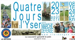 Militaria Dépliant Sur Les 4 Jours De L'Yser Vierdaagse IJzer Marche De La Défense Voettocht Van Defensie, 2014 - Programmes