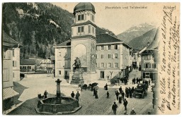 ALTDORF Hauptplatz Und Telldenkmal Mit Leben 1903 - Altdorf