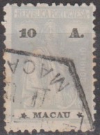 MACAU - 1913,  Ceres. 10 A. (Papel Liso, Fino Ou Médio. D. 12 X 11 1/2)   (o)  MUNDIFIL  Nº 217b - Gebraucht