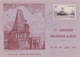 France Expo Philatélique Blois 1946 - Brieven En Documenten