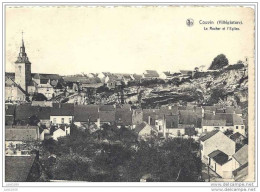 COUVIN ..-- Prix Revu !!  Le Rocher Et L ´ Eglise . Vers MEZIERES  ( Melle BENOIT ) . Voir Verso . - Couvin