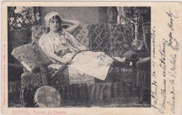 AFRIQUE,AFRICA,EGYPTE,EGYPT,tampon Alexandrie,FEMME AU HAREM,musicienne,prostitu ée,qui Fume La Chicha,narguilé,rare,190 - Other & Unclassified