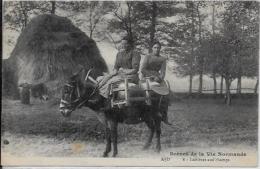 CPA Normandie Coiffe Costume Circulé Métier Lait Ane - Haute-Normandie