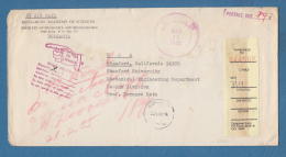 208975 / 1984 - BULGARIAN ACADEMY SCIENCES SOFIA - Oakland CA United States USA POSTAGE DUE , RETURN - SOFIA , Bulgaria - Covers & Documents