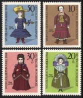 Germany 1968 Charity Stamps Humanitarian Fund 19th Century Dolls Welfare Doll Childhood SC 9NB57-9NB60 Michel 322-325 - Dolls