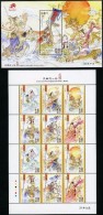 CHINA MACAU MACAO MNH 2015  LITERATURE & ITS CHARACTERS JIU GE ART FULL SHEET + SS - Nuevos