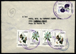 Cover Sent From "SGTO. CABRAL" (Santa Fe) To General Gelly (Santa Fe) On 18/DE/1990, With INFLA Postage Of A2,400. - Briefe U. Dokumente